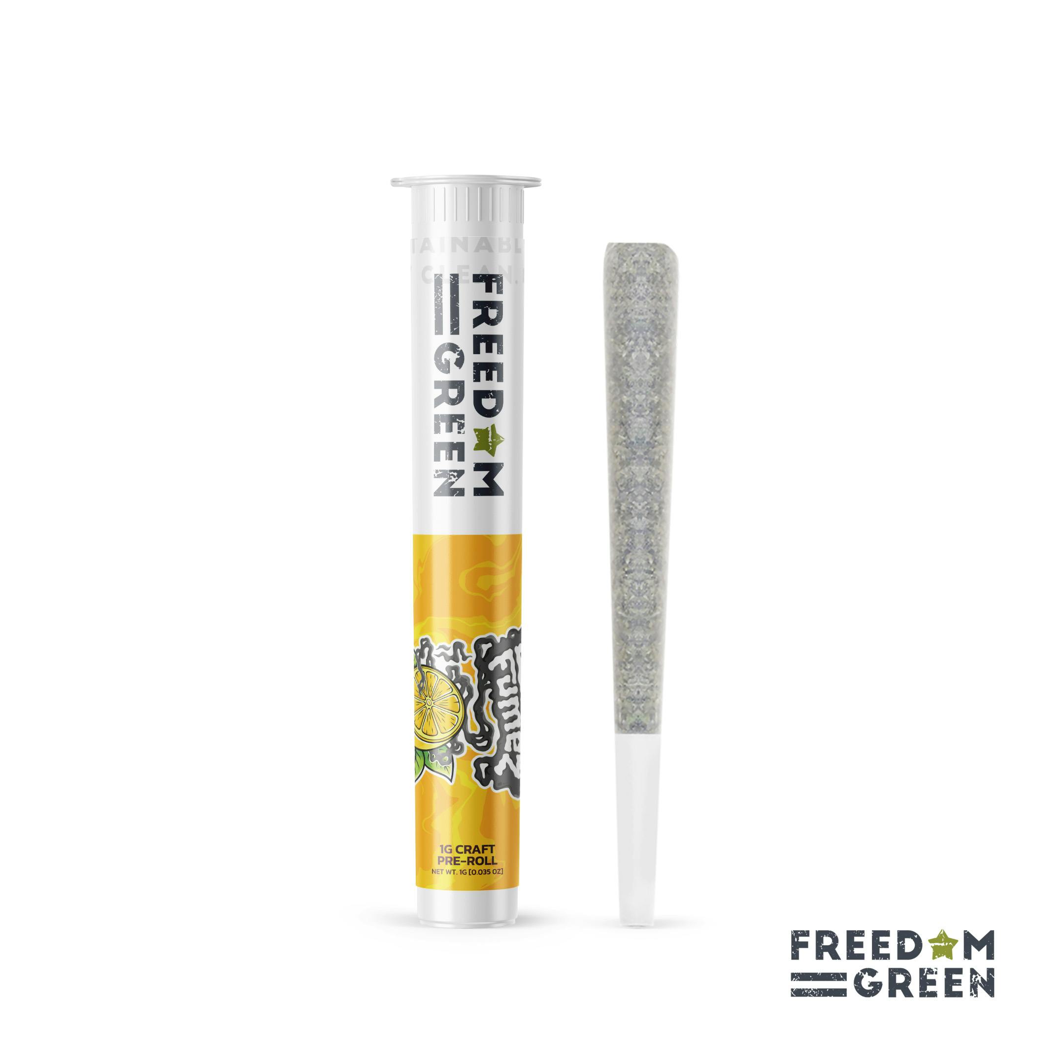 Freedom Green - 1g Preroll - Lemon Fumez